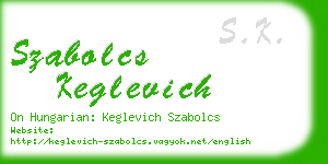 szabolcs keglevich business card